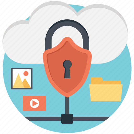 Cloud storage, folder, locked, picture, safe storage, secure, video icon - Download on Iconfinder