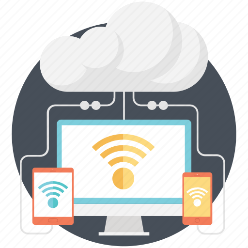 Cloud, cloud computing, internet, mobile, monitor, wifi icon - Download on Iconfinder