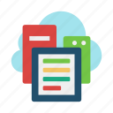 cloud, server, network, hosting, database, data, document, file