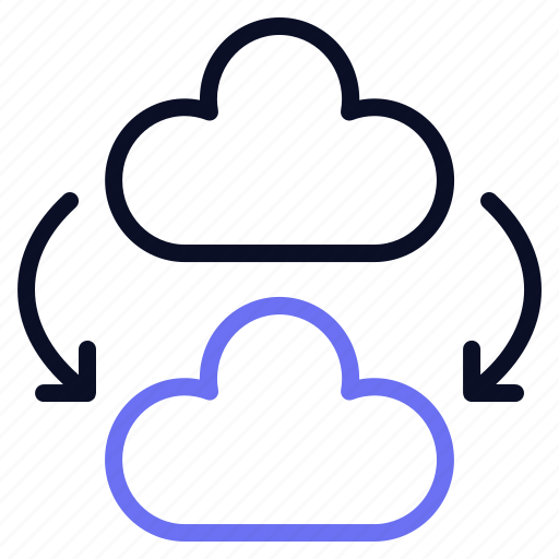 Cloud, migration, forecast, network, rain, data, server icon - Download on Iconfinder