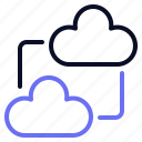 hybrid, cloud, forecast, network, rain, data, server, internet, storage