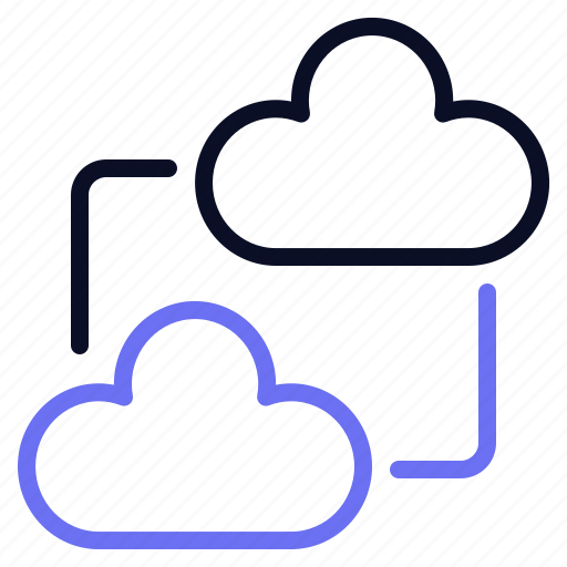Hybrid, cloud, forecast, network, rain, data, server icon - Download on Iconfinder