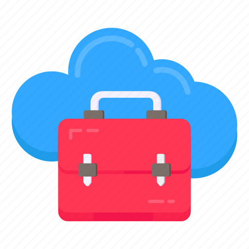 Cloud briefcase, cloud suitcase, cloud bag, cloud technology, cloud computing icon - Download on Iconfinder