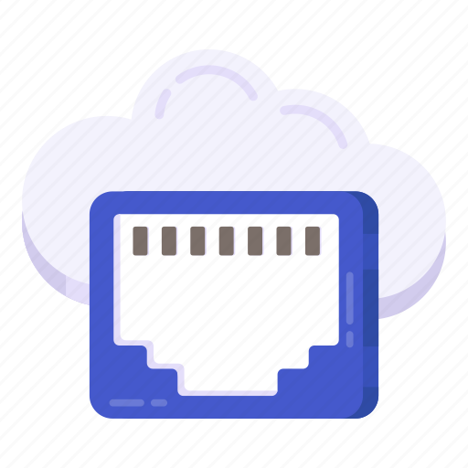 Cloud port, ethernet cloud, cloud technology, cloud computing, cloud internet port icon - Download on Iconfinder