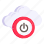 cloud shutdown, cloud off button, cloud on button, toggle button, switch off 