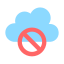 block, storage, cloud, data, forbidden, denied, ban 