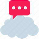 chat, cloud, computing, message, notification