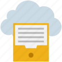 cloud, computing, documents, files, rack