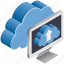 cloud, computing, data, file upload, monitor, uploading 