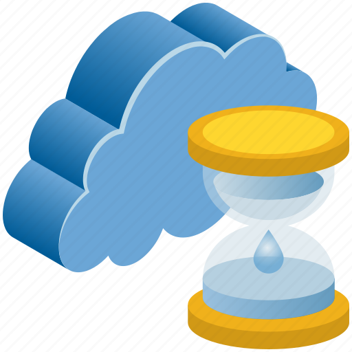 Cloud, computing, hourglass, sandglass, timer, updating icon - Download on Iconfinder