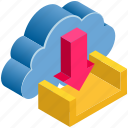 cloud, computing, down, download, storage