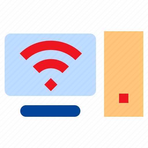 Computer, screen, wireless, signals, network, fidelit, connectivity icon - Download on Iconfinder