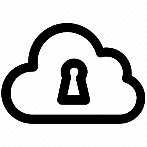 .svg, cloud computing, cloud internet security, cloud key hole, cloud technology concept, cloud with key hole icon - Download on Iconfinder