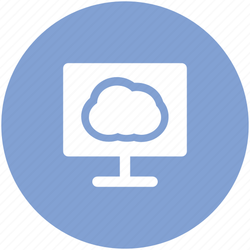 Cloud network, computer screen, connectivity, cyberspace, internet coverage, network fidelity, personal computer icon - Download on Iconfinder