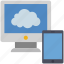 cloud, computing, data, internet, mobile, monitor, sharing 