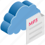 cloud, computing, document, file, format, mp3, text 