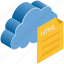 cloud, coding, computing, document, file, html, programming 