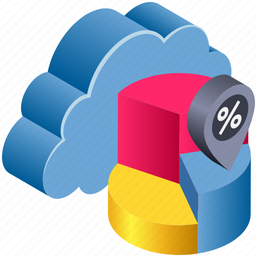 Cloud, computing, diagram, discount, graph, location, percent icon - Download on Iconfinder