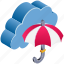 cloud, computing, insurance, protection, umbrella, weather 