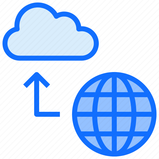 Cloud, computing, internet, network, globe, data, world icon - Download on Iconfinder