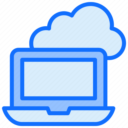 Cloud, computing, sharing, network, data, laptop icon - Download on Iconfinder