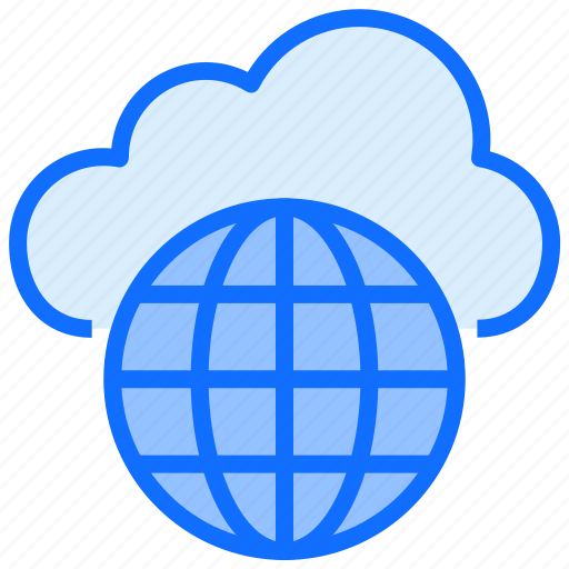 Cloud, computing, internet, network, globe, data, world icon - Download on Iconfinder