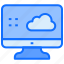 cloud, computing, internet, monitor, lcd 