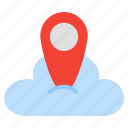 placeholder, location, map, pin, navigation, cloud, gps