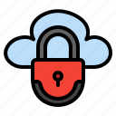 padlock, lock, security, protection, password, key, cloud