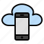 smartphone, mobile, phone, call, communication, interaction, cloud 