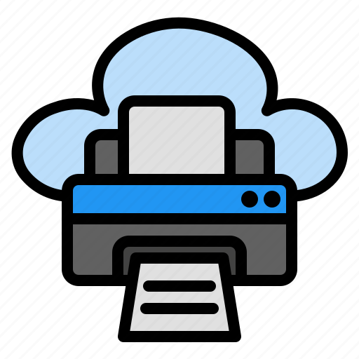 Print, printer, paper, page, document, sheet, cloud icon - Download on Iconfinder