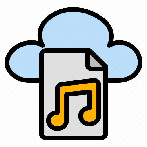 Music, sound, audio, multimedia, player, song, cloud icon - Download on Iconfinder