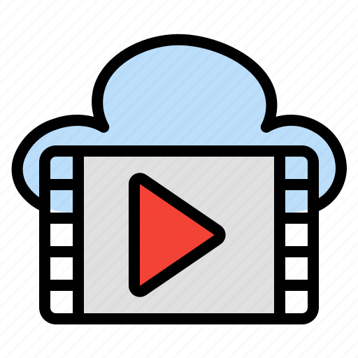 Video, movie, film, multimedia, player, cinema, cloud icon - Download on Iconfinder