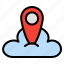 placeholder, location, map, pin, navigation, cloud, gps 