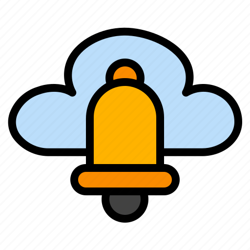 Notification, bell, alert, alarm, ring, message, cloud icon - Download on Iconfinder