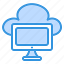 computer, monitor, screen, display, desktop, technology, cloud