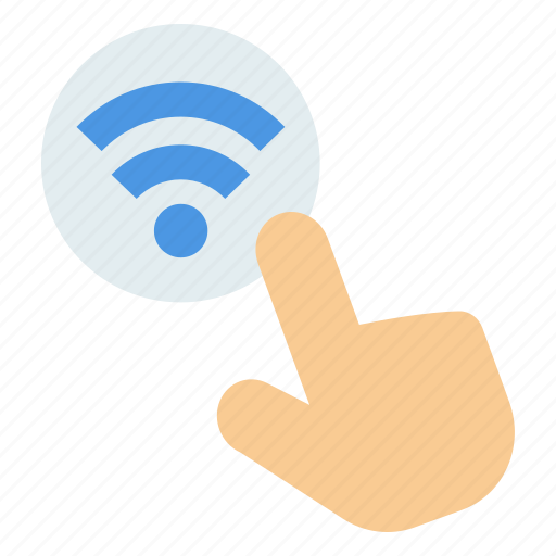 Click, data tranfer, turn on wifi, wifi on icon - Download on Iconfinder