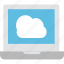 cloud, cloud connection, laptop, network, screen 