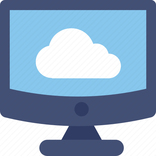 Cloud, cloud connection, monitor, network, screen icon - Download on Iconfinder