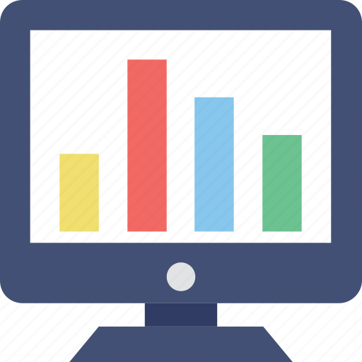 Analytics, bar chart, monitor, online graph, statistics icon - Download on Iconfinder