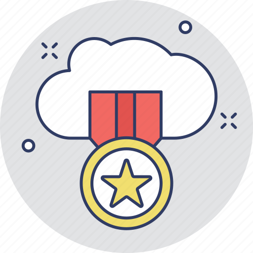 Badge, cloud, cloud certification, icloud, seo icon - Download on Iconfinder