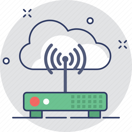 Cloud, internet, modem, wifi, wifi router icon - Download on Iconfinder
