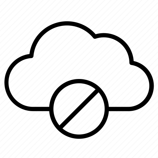 Cloud, storage, computing, prohibition icon - Download on Iconfinder