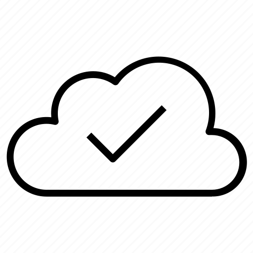 Cloud, computing, checking, data, storage, verified icon - Download on Iconfinder