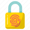 lock, finger print, password, security