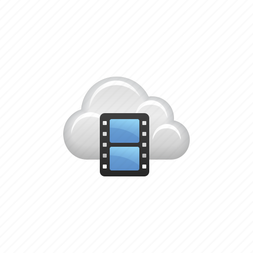 Cloud, cloud computing, computing, film reel, film strip, filmstrip, movie icon - Download on Iconfinder
