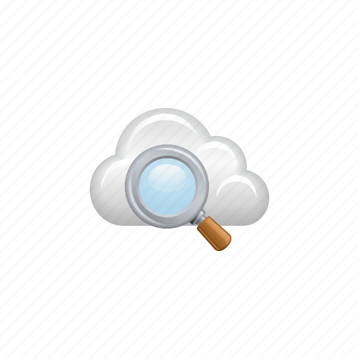 Cloud, cloud computing, computing, data, find, magnifier, search icon - Download on Iconfinder