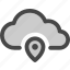 cloud, computing, data, location, map, pin, storage 