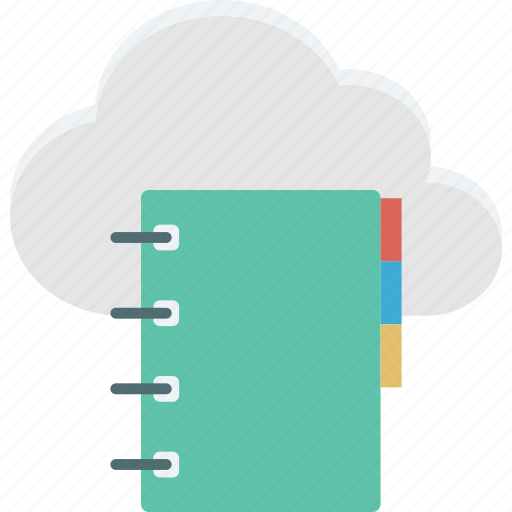 Cloud computing, cloud dairy, diary, jotter, jotter papers icon - Download on Iconfinder