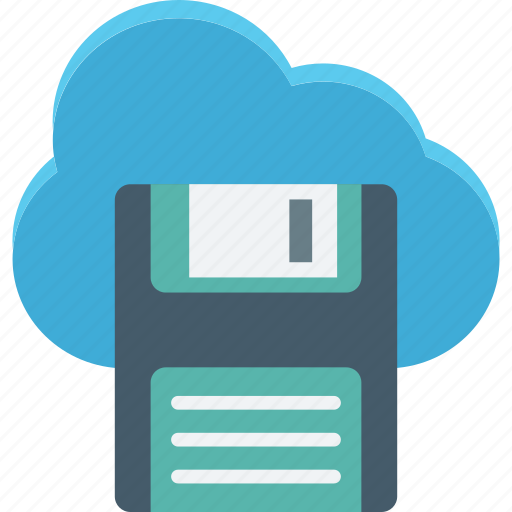 Cloud computing, cloud floppy, data storage, file storage icon - Download on Iconfinder